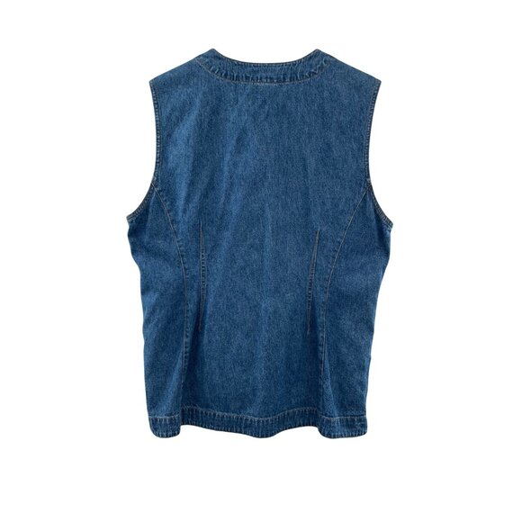 Stonebridge Blue Denim Button-Up Vest Womens L? Casual Wear - Picture 2 of 13
